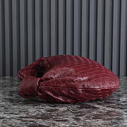 Bottega Veneta Small Jodie Intrecciato Leather Shoulder Bag Red 48x40x16cm - 4