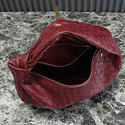 Bottega Veneta Small Jodie Intrecciato Leather Shoulder Bag Red 48x40x16cm - 3