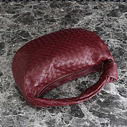 Bottega Veneta Small Jodie Intrecciato Leather Shoulder Bag Red 48x40x16cm - 2