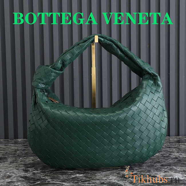 Bottega Veneta Small Jodie Intrecciato Shoulder Bag Dark Green 48x40x16cm - 1