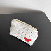 Bottega Veneta Intrecciato Beauty Pouch White 16.5x10.5x9cm - 4