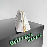 Bottega Veneta Intrecciato Beauty Pouch White 16.5x10.5x9cm - 3