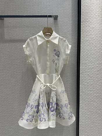 Zimmermann Natura Flip Floral-Printed Flared Mini Dress