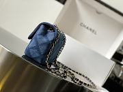 Chanel Small Flap Bag Denim Gold 20cm - 6