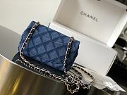 Chanel Small Flap Bag Denim Gold 20cm - 4