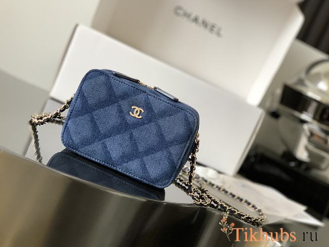 Chanel Denim Camera Bag 14.5x10.5x7cm - 1