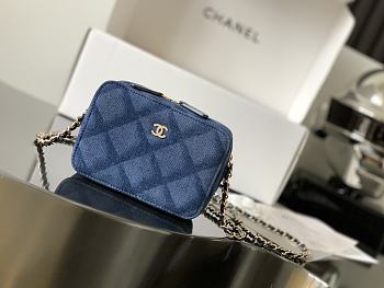 Chanel Denim Camera Bag 14.5x10.5x7cm