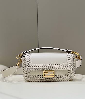 Fendi Baguette Bag Shoulder Bag White 27x15x6cm