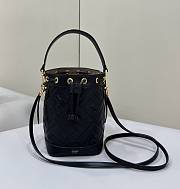 Fendi Mon Tresor Black Leather FF Motif 18x12x14cm - 1