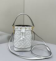 Fendi Mon Tresor White Leather FF Motif 18x12x14cm - 1