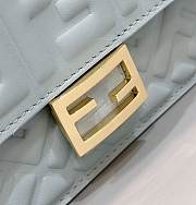 Fendi Baguette Bag Light Blue Chain 21x5x11.5cm - 6