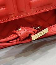 Fendi Baguette Bag Red Chain 21x5x11.5cm - 6