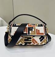 Fendi Baguette Multicolor Canvas Bag FF 27x15x6cm - 1