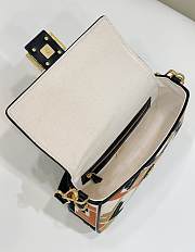 Fendi Baguette Multicolor Canvas Bag FF 27x15x6cm - 3