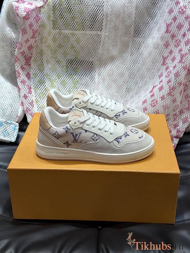 Louis Vuitton LV Stadium White Tweed Sneaker - 1