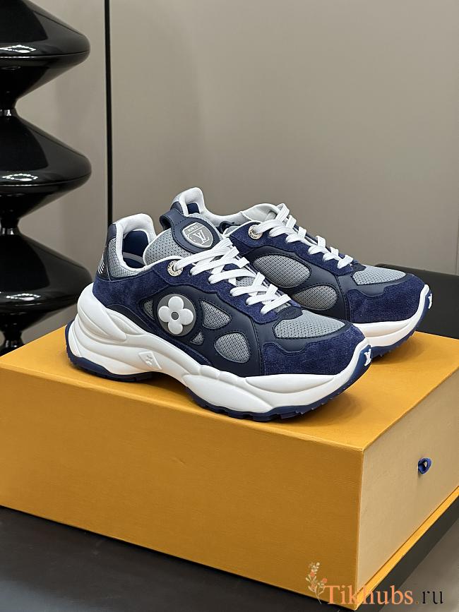 Louis Vuitton LV Run 55 Navy Blue Sneaker - 1