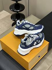 Louis Vuitton LV Run 55 Navy Blue Sneaker - 4