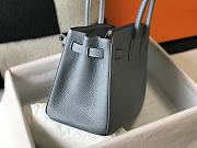 Hermes Birkin 25 Bag Light Blue Togo Silver 25cm - 5