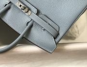 Hermes Birkin 25 Bag Light Blue Togo Silver 25cm - 3