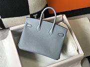 Hermes Birkin 25 Bag Light Blue Togo Silver 25cm - 2