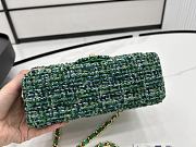 Chanel Small Flap Bag Green Tweed 20cm - 4