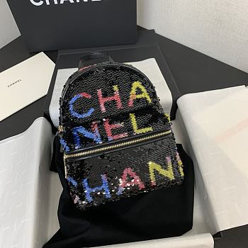 Chanel Backpack Black 25x21x15cm