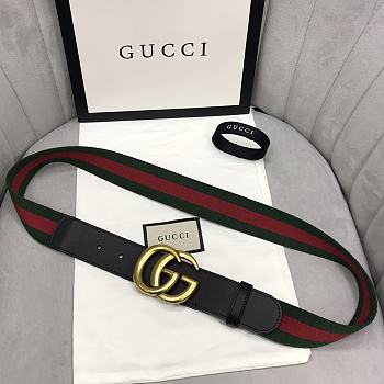 Gucci Double Buckle Web Belt 3.8cm