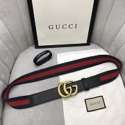 Gucci Double Buckle Web Red Blue Belt 3.8cm - 3