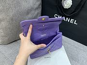 Chanel Flap Bag Purple Caviar Gold 23cm - 5