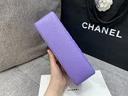 Chanel Flap Bag Purple Caviar Gold 23cm - 4