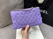 Chanel Flap Bag Purple Caviar Gold 23cm - 3