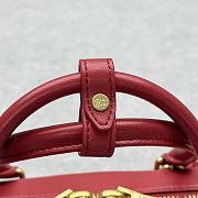 Miu Miu Arcadie Matelassé Nappa Bag Red 27x9x12cm - 5