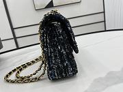 Chanel Medium Flap Bag Black Tweed Gold 25cm - 4