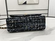 Chanel Small Flap Bag Black Tweed Gold 20cm - 4
