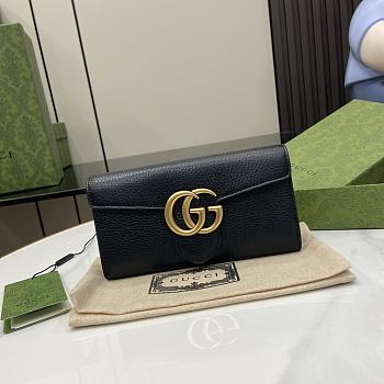 Gucci Wallet Marmont Black 19.5x10x2.5cm