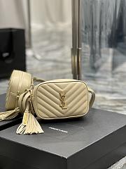 YSL Mini Mini Belt Bag Beige 15.5x10.5x5.5cm - 5