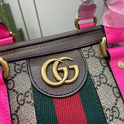 Gucci Savoy Medium Duffle Bag Beige Pink 44x28.5x24.5cm - 3