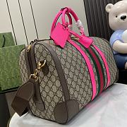 Gucci Savoy Medium Duffle Bag Beige Pink 44x28.5x24.5cm - 4