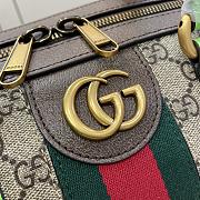 Gucci Savoy Medium Duffle Bag Beige Green 44x28.5x24.5cm - 4