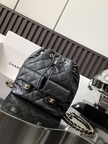 Chanel 23B Duma Backpack Black 22x21x13cm