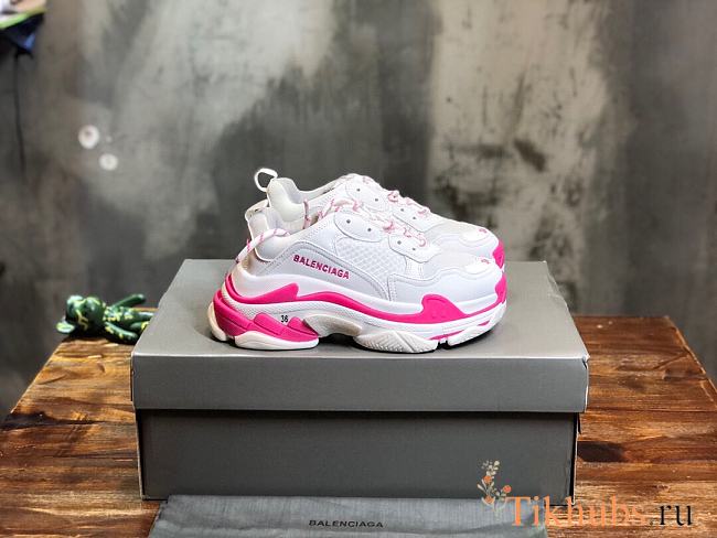 Balenciaga Triple S Pink White Sneaker - 1