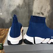 Balenciaga Speed 2.0 Lace-Up Sneaker Blue - 4