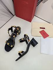 Valentino Garavani Roman Stud Heel Sandals Black 6cm - 4