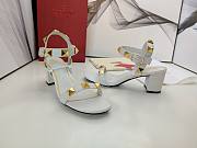 Valentino Garavani Roman Stud Heel Sandals White 6cm - 4