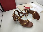 Valentino Garavani Roman Stud Heel Sandals Brown 6cm - 4