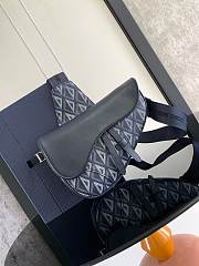 Dior Saddle Bag Black CD Diamond Canvas 26x19x4.5cm - 1