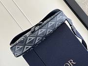 Dior Saddle Bag Black CD Diamond Canvas 26x19x4.5cm - 6
