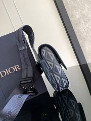 Dior Saddle Bag Black CD Diamond Canvas 26x19x4.5cm - 4