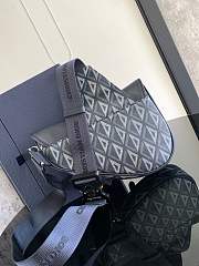 Dior Saddle Bag Black CD Diamond Canvas 26x19x4.5cm - 3