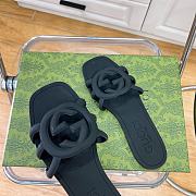 Gucci Rubber Black Slides - 2